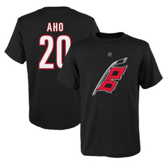 Sebastian Aho Carolina Hurricanes Youth Player Name & Number T-Shirt - NHL T-shirts