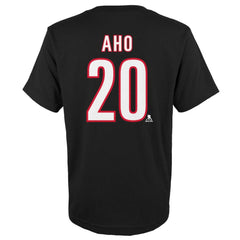 Sebastian Aho Carolina Hurricanes Youth Player Name & Number T-Shirt - NHL T-shirts