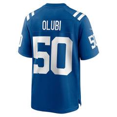 Indianapolis Colts Segun Olubi Game Player Jersey | NFL Sale