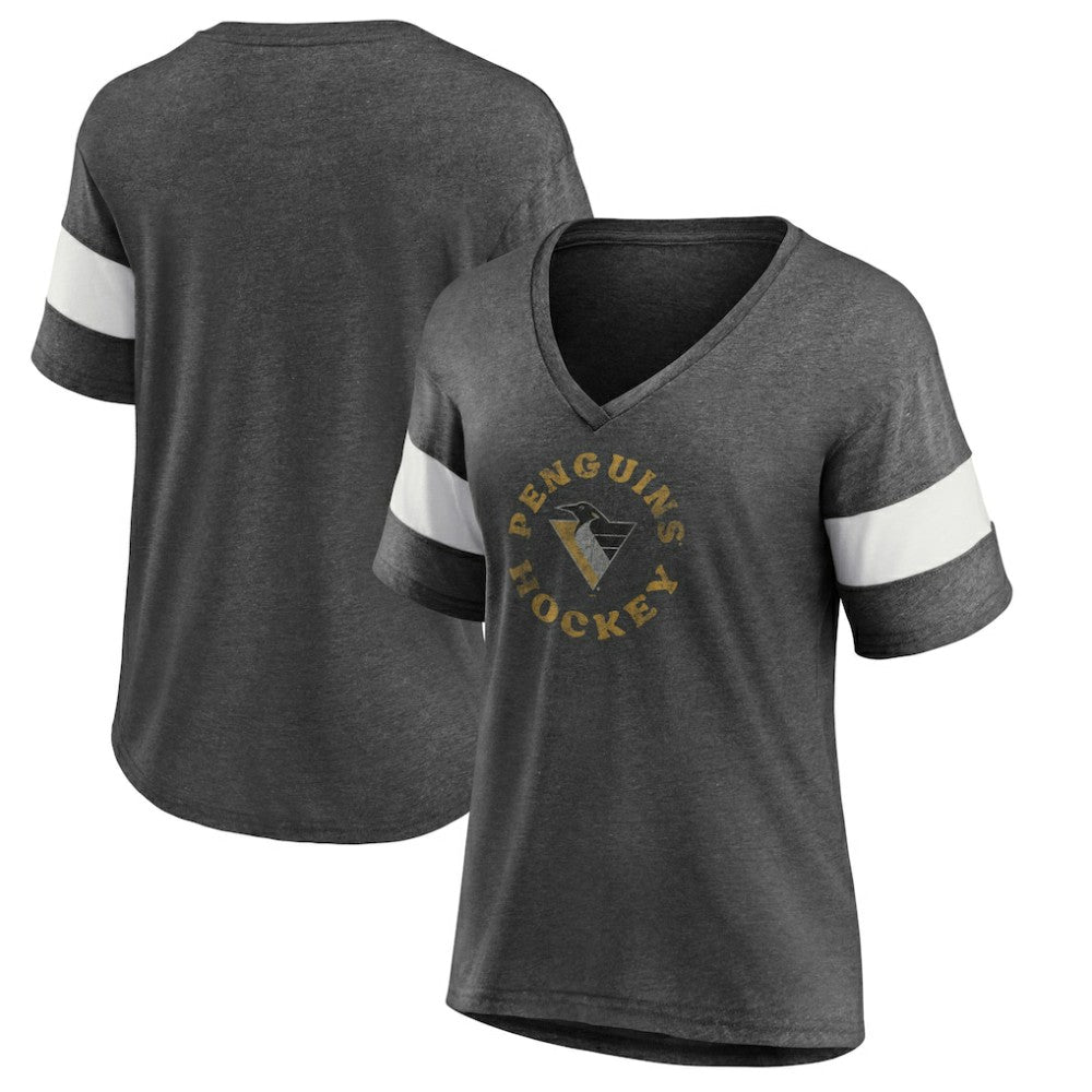 Pittsburgh Penguins Fanatics Women's Special Edition 2.0 Ring The Alarm V-Neck T-Shirt - NHL T-shirts