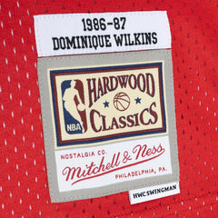 Yellow/Red Dominique Wilkins Atlanta Hawks Hardwood Classics 1986/87 Split Swingman Jersey | NBA