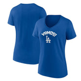 Los Angeles Dodgers Women's Vamos V-Neck T-Shirt - MLB T-shirts