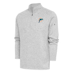 Miami Dolphins Antigua Throwback Fortune Quarter-Zip Pullover Jacket | NFL New