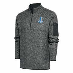 Detroit Lions Antigua Throwback Fortune Quarter-Zip Pullover Jacket | NFL Hot