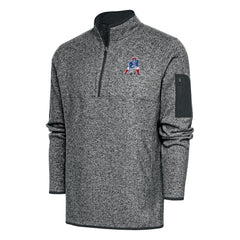 New England Patriots Antigua Throwback Fortune Quarter-Zip Pullover Jacket | NFL Discount