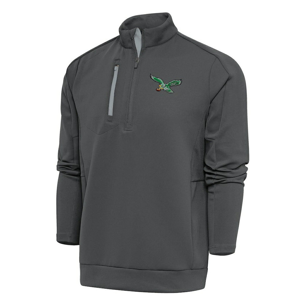 Philadelphia Eagles Antigua Team Logo Throwback Generation Quarter-Zip Pullover Top | NFL Outlet