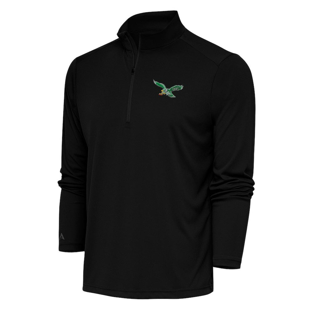 Philadelphia Eagles Antigua Team Logo Throwback Tribute Quarter-Zip Pullover Top | NFL Near me