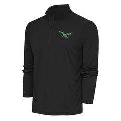 Philadelphia Eagles Antigua Team Logo Throwback Tribute Quarter-Zip Pullover Top | NFL US