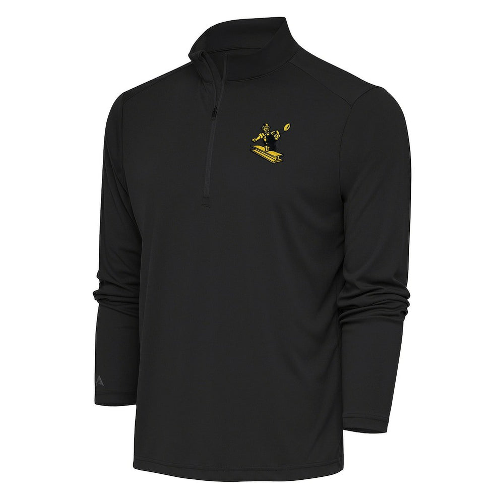 Pittsburgh Steelers Antigua Team Logo Throwback Tribute Quarter-Zip Pullover Top | NFL Hot