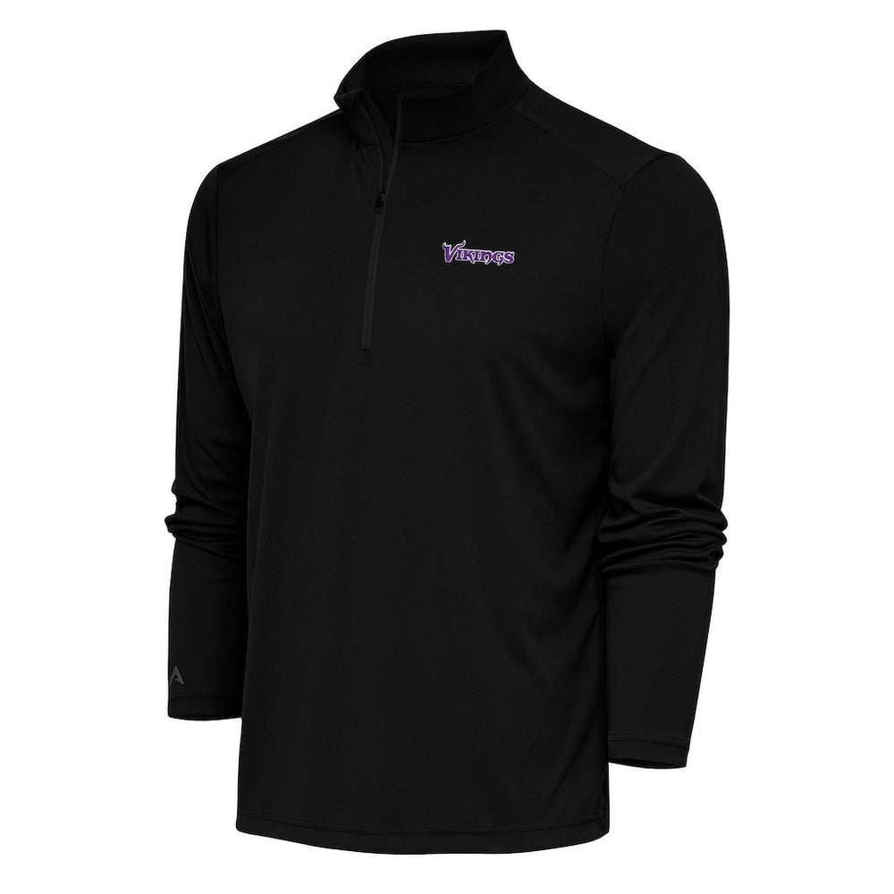 Minnesota Vikings Antigua Team Logo Throwback Tribute Quarter-Zip Pullover Top | NFL Discount