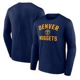 Navy Denver Nuggets Victory Arch Team Long Sleeve T-Shirt sale | NBA