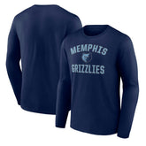 Navy Memphis Grizzlies Victory Arch Team Long Sleeve T-Shirt | NBA