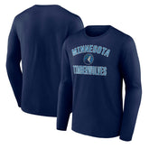 Navy Minnesota Timberwolves Victory Arch Team Long Sleeve T-Shirt | NBA