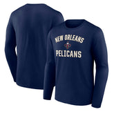 Navy New Orleans Pelicans Victory Arch Team Long Sleeve T-Shirt | NBA