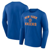 Royal New York Knicks Victory Arch Team Long Sleeve T-Shirt | NBA