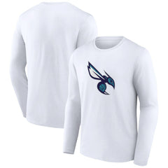White Charlotte Hornets Alternate Logo Long Sleeve T-Shirt | NBA