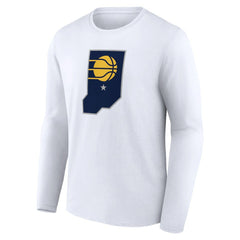 White Indiana Pacers Alternate Logo Long Sleeve T-Shirt | NBA