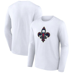 White New Orleans Pelicans Alternate Logo Long Sleeve T-Shirt | NBA