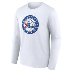 White Philadelphia 76ers Alternate Logo Long Sleeve T-Shirt | NBA