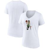 White Boston Celtics Women's Alternate Logo V-Neck T-Shirt | NBA