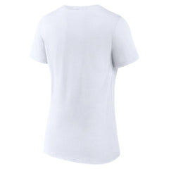 White Philadelphia 76ers Women's Alternate Logo V-Neck T-Shirt | NBA