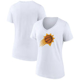 White Phoenix Suns Women's Alternate Logo V-Neck T-Shirt | NBA