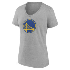 Heather Gray Golden State Warriors Women's Alternate Logo V-Neck T-Shirt sale | NBA