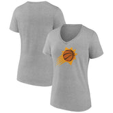 Heather Gray Phoenix Suns Women's Alternate Logo V-Neck T-Shirt | NBA