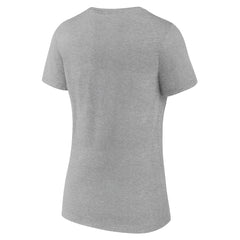 Heather Gray Toronto Raptors Women's Alternate Logo V-Neck T-Shirt | NBA