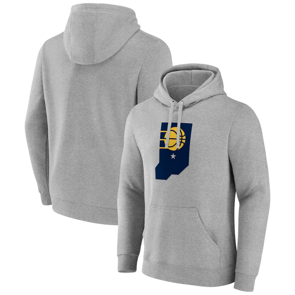Gray Indiana Pacers Alternate Logo Pullover Hoodie | NBA