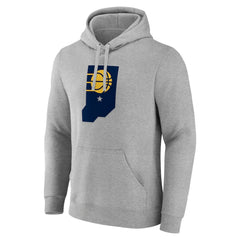 Gray Indiana Pacers Alternate Logo Pullover Hoodie | NBA
