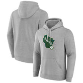 Gray Milwaukee Bucks Alternate Logo Pullover Hoodie | NBA