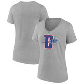 Gray Detroit Pistons Women's Alternate Logo V-Neck T-Shirt sale | NBA