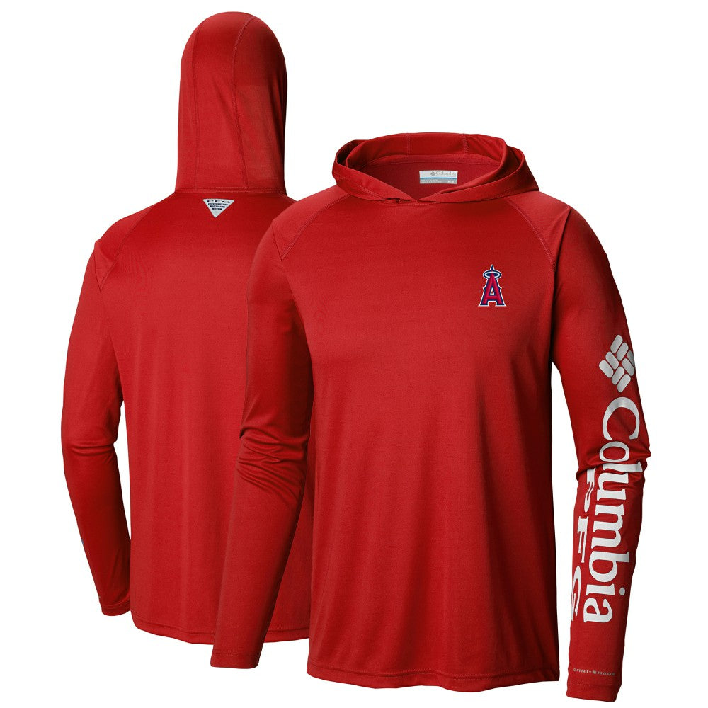 Los Angeles Angels Columbia Terminal Tackle Long Sleeve Hoodie T-Shirt - MLB Hoodies