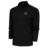 Cincinnati Bengals Antigua Tonal Logo Tribute Quarter-Zip Pullover Top | NFL New