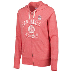 St. Louis Cardinals Touch Women's Training Camp Tri-Blend Lightweight Full-Zip Hoodie - MLB Hoodies