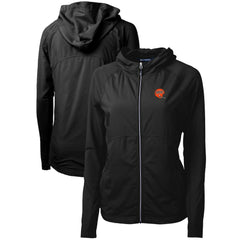 Cincinnati Bengals Cutter & Buck Women's Throwback Logo Adapt Eco Knit Hybrid Recycled Full-Zip Hoodie | NFL On sale