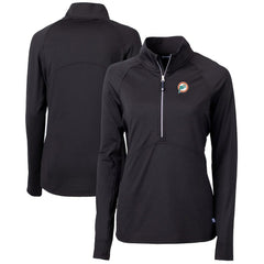 Miami Dolphins Cutter & Buck Women's Throwback Logo Adapt Eco Knit Stretch Recycled Half-Zip Pullover Top | NFL Sale