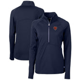 Chicago Bears Cutter & Buck Women's Throwback Logo Adapt Eco Knit Stretch Recycled Half-Zip Pullover Top | NFL On sale