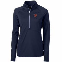 Chicago Bears Cutter & Buck Women's Throwback Logo Adapt Eco Knit Stretch Recycled Half-Zip Pullover Top | NFL On sale