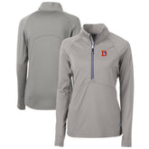Denver Broncos Cutter & Buck Women's Throwback Logo Adapt Eco Knit Stretch Recycled Half-Zip Pullover Top | NFL Discount