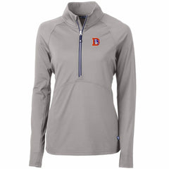 Denver Broncos Cutter & Buck Women's Throwback Logo Adapt Eco Knit Stretch Recycled Half-Zip Pullover Top | NFL Discount