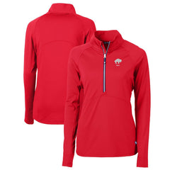 Buffalo Bills Cutter & Buck Women's Throwback Logo Adapt Eco Knit Stretch Recycled Half-Zip Pullover Top | NFL Hot