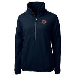 Chicago Bears Cutter & Buck Women's Throwback Logo Cascade Eco Sherpa Fleece Half-Zip Pullover Jacket | NFL Sale