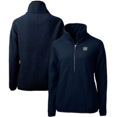 New York Giants Cutter & Buck Women's Throwback Logo Cascade Eco Sherpa Fleece Half-Zip Pullover Jacket | NFL On sale