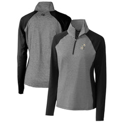 New Orleans Saints Cutter & Buck Women's Throwback Logo Forge Tonal Stripe Stretch Half-Zip Pullover Top | NFL Sale