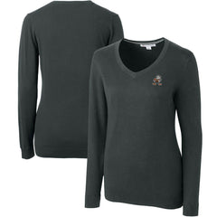 Cleveland Browns Cutter & Buck Women's Throwback Logo Lakemont Tri-Blend V-Neck Sweater | NFL Sale