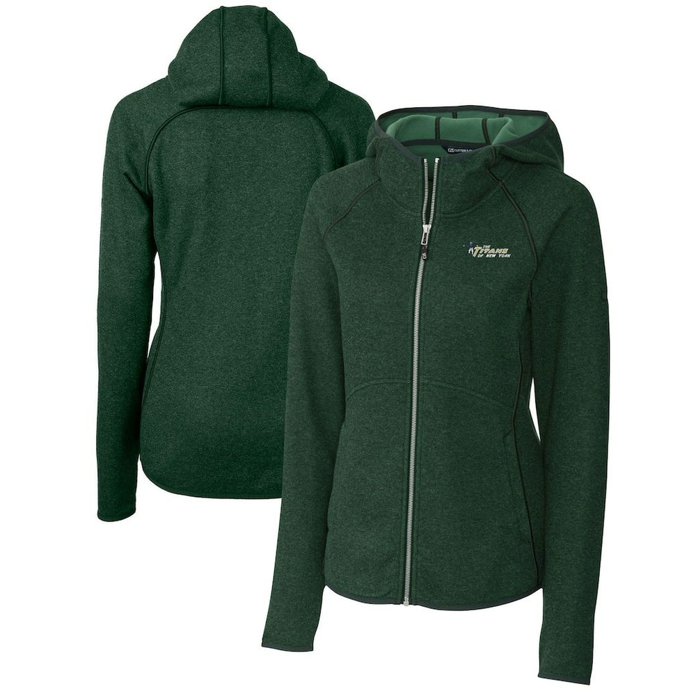 New York Jets Cutter & Buck Women's Throwback Logo Mainsail Full-Zip Jacket | NFL Outlet