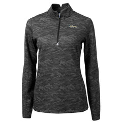 New York Jets Cutter & Buck Women's Throwback Logo Traverse Camo Quarter-Zip Pullover Top | NFL New