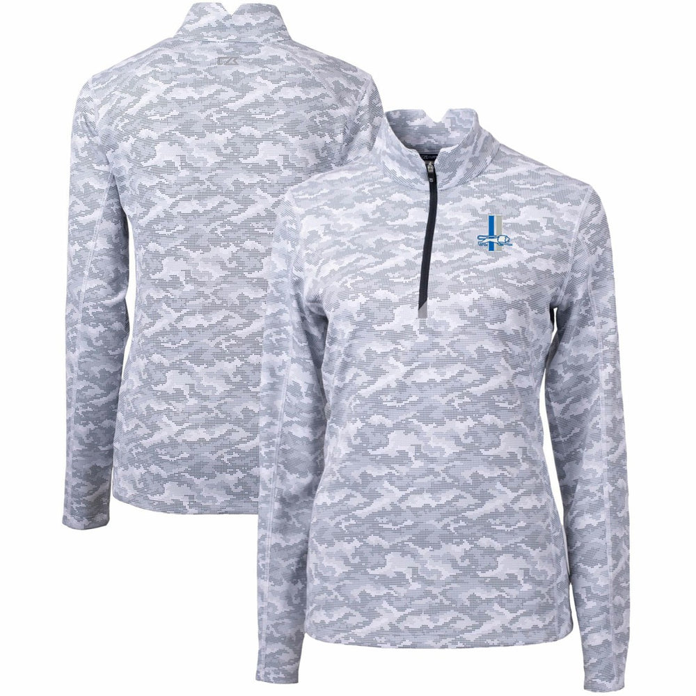 Detroit Lions Cutter & Buck Women's Throwback Logo Traverse Camo Quarter-Zip Pullover Top | NFL On sale